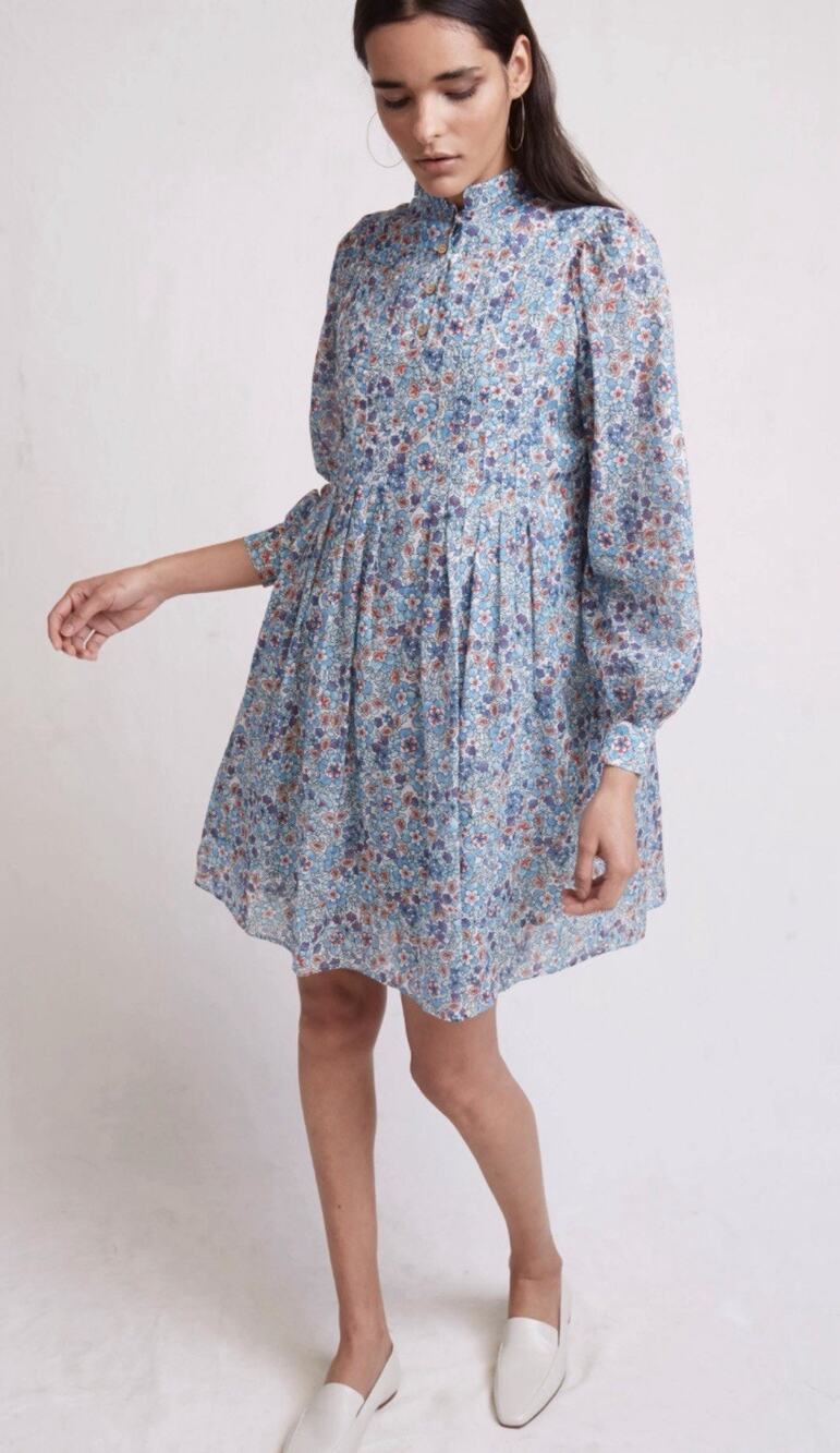 Warm Brand NY Garden Dress •Size 2/M• Oversized Cottagecore Boho Shift Floral
